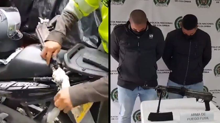 Fusil Clan del Golfo Medellin Bogota Autopista