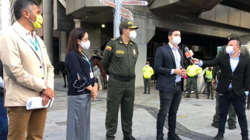 250 uniformados de la Policía vigilarán cumplimiento de cuarentena en el Centro de Medellín