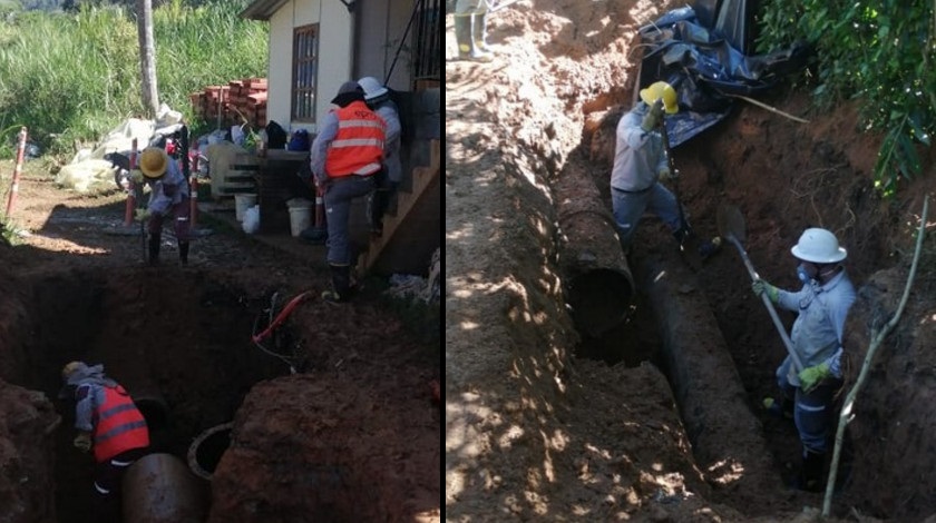 Trabajos tubería San Cristóbal