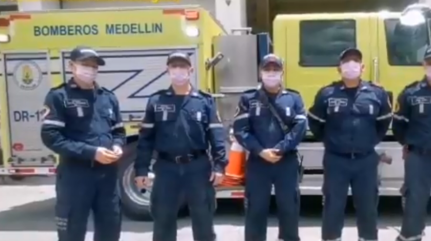 3 bomberos de Medellín fueron diagnosticados con Covid- 19