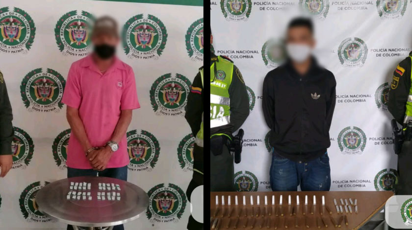 Fotos: Policía capturó a dos hombres con varias dosis de droga en Manrique y Sabaneta