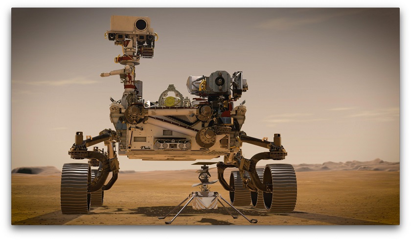 Despegó el Perseverance de la NASA en un viaje con destino a Marte 2 helicóptero Ingenuity