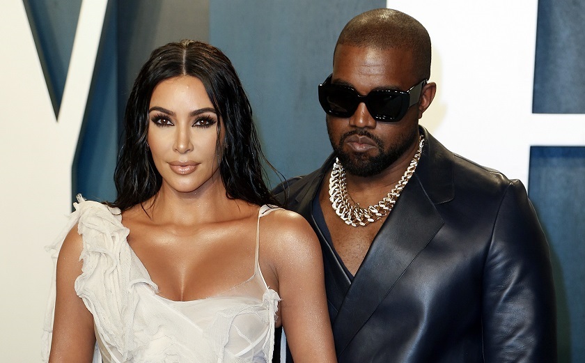 Kanye West y su mujer, Kim Kardashian.