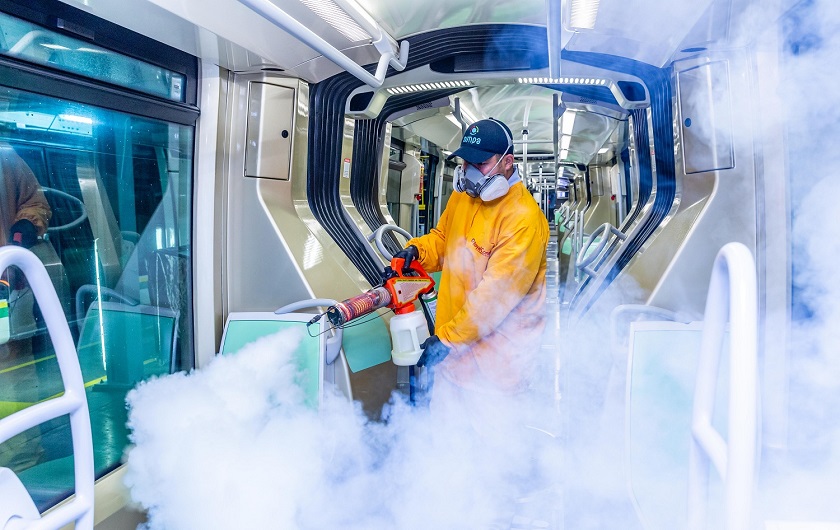 Limpieza y desinfección Metro de Medellín