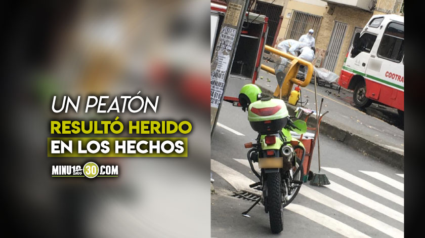 EN VIDEO: ¡Terrible accidente! Motociclista falleció tras siniestro con un bus en el Centro de Medellín