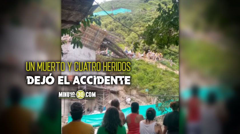 ¡Terrible accidente! Se desprendió estructura en las obras de Vías del Nus y varios obreros cayeron al vacío