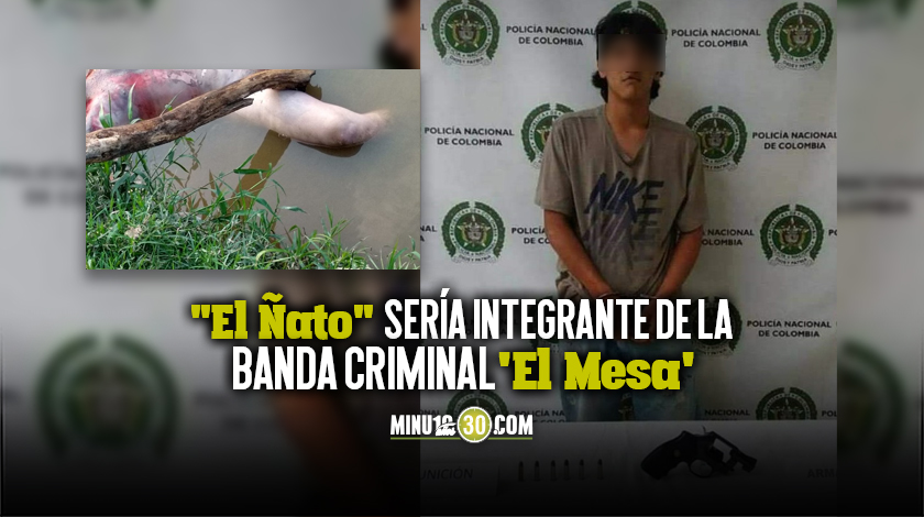 A “El ñato” lo mandaron a prisión, al parecer, mató a un joven y lo tiró al río Medellín 1 A la carcel alias Boqui investigado por secuestro y homicidio de un joven en Bello