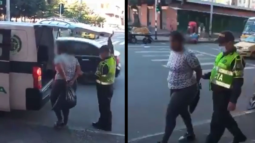 VIDEO: Señora andaba por Prado Centro 'relajada' y la Policía descubrió que tenía orden de captura por narcotráfico 1 Capturada en el centro de Medellin Prado por Narcotrafico