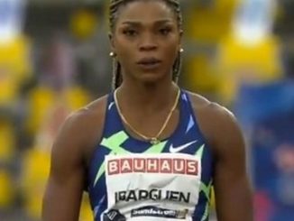 VIDEO: ¡Buena esa! Caterine Ibargüen terminó de segunda en la prueba de salto largo en la Liga de Diamante 1 Caterine Ibarguen 1