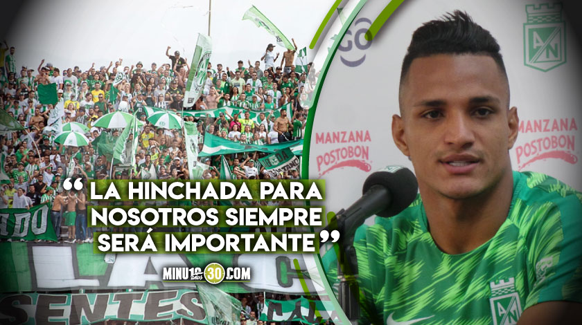 Mensaje de Brayan Rovira para los hinchas de Atlético Nacional