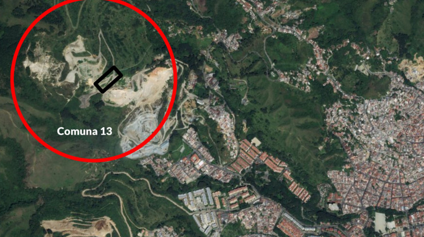 JEP prohibió intervenir y ordenó cerrar dos lotes de La Escombrera y La Arenera en la Comuna 13 de Medellín