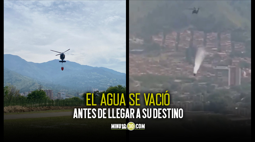 EN VIDEO: Falló la gigantesca “bolsa de agua” con la que la Fuerza Aérea apoya la extinción de incendio en el Cerro Quitasol