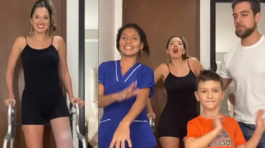 Bailan champeta Daniella Álvarez y su familia