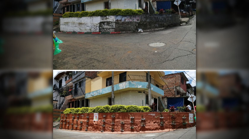 La ‘esquinita de la basura’ que recuperaron y ahora es jardín en Santa Cruz