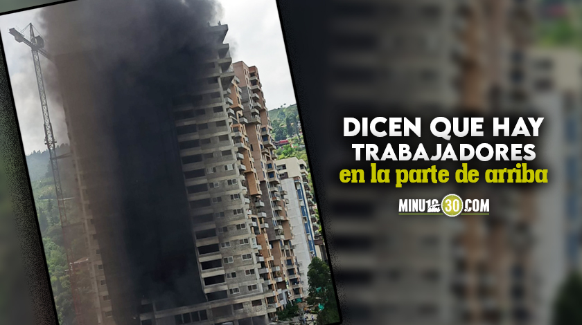 EN VIDEOS: ¡Angustioso! Se presenta incendio en construcción de Sabaneta