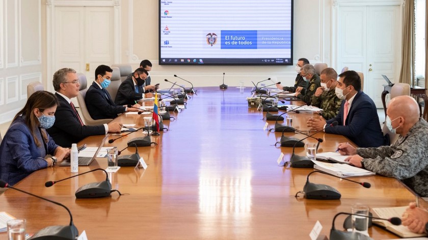 Reunión Gobierno Nacional con alcalde de Samaniego