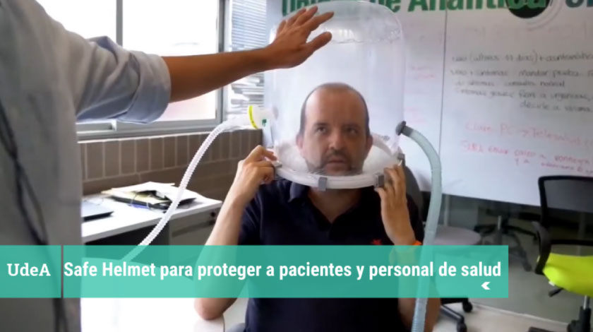 ¡No se cansan de innovar! En la UdeA crean escudo para impedir contagiar de covid-19 al personal salud