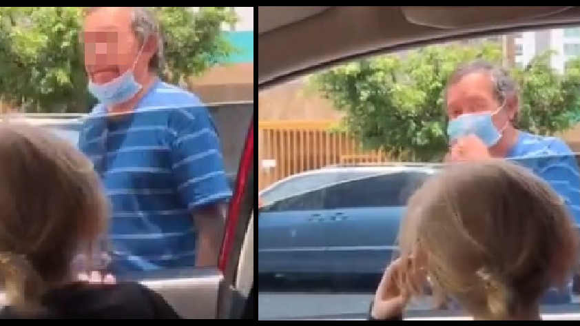 Niña da ejemplo a un adulto sobre el uso del tapabocas