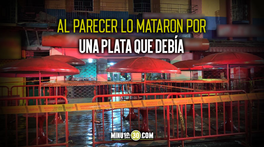 A balazos asesinaron a un hombre en el parque principal del municipio de Caldas