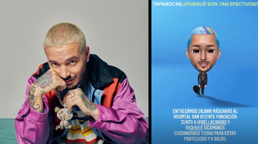 ¡Qué gran corazón! J Balvin le donó 20 mil tapabocas al San Vicente Fundación