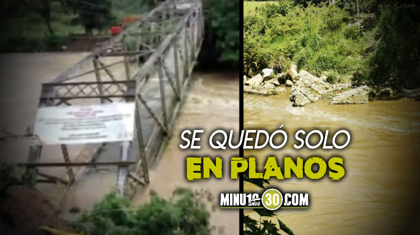 FOTOS: ¿Se ‘perdió’ la plata? Comunidad de Barbosa reclama por un puente sobre el río Medellín que nunca se hizo