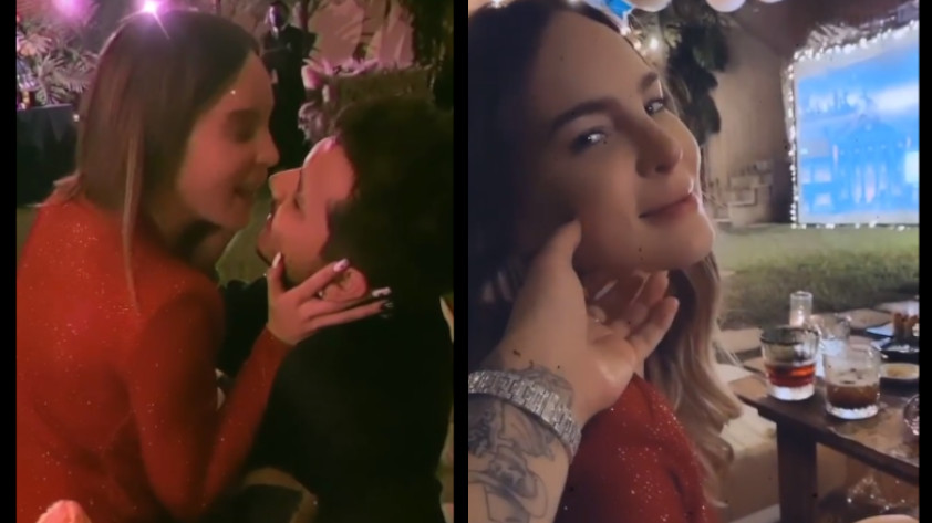 VIDEO: Con costosos regalos, Belinda y Christian Nodal tuvieron una noche especial para celebrar su aniversario