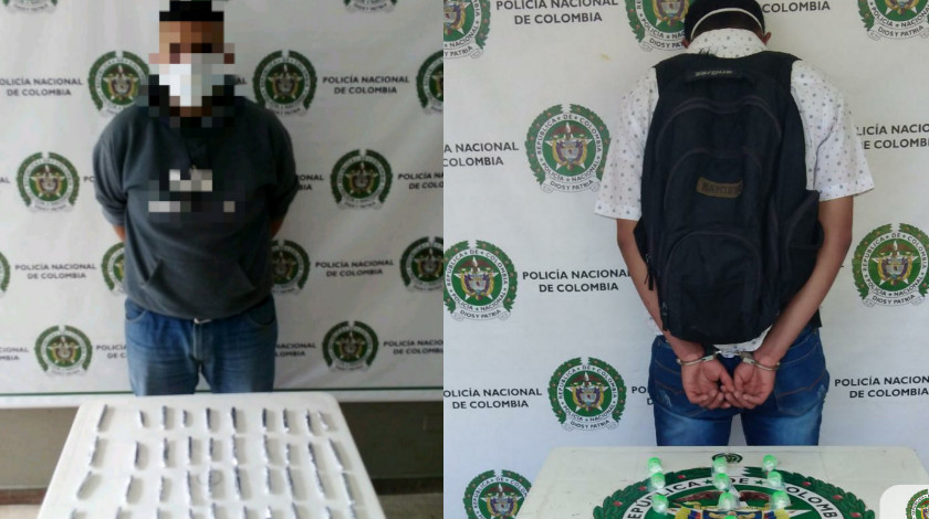 Con coca y marihuana andaban tres sujetos por vía pública de Medellín 1 capturados en medellin