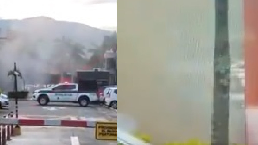 VIDEO: ¡Ampliación! Así fue la detonación de la granada que habría sido dejada a las afueras del CC Automotriz de El Poblado