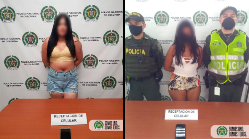 Estas dos ‘bellezas’ fueron capturadas en la Terminal por tener celulares reportados como robados 1 dos mujeres capturadas e la terminal