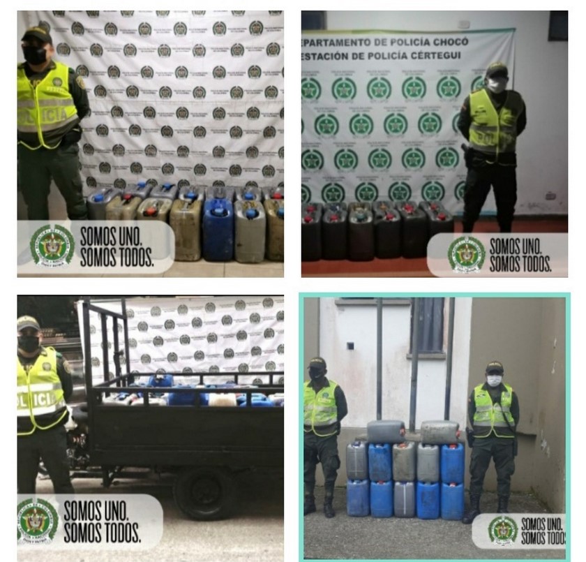 Galones de combustible incautados