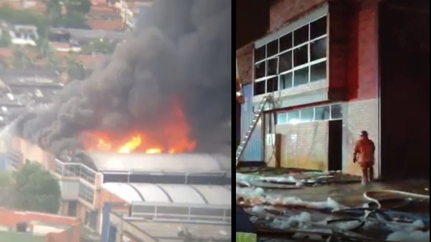 VIDEO: Ya apagaron el incendio de grandes proporciones en Ditaires, Itagüí