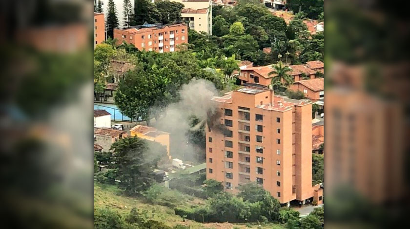 Foto: séptimo piso de una edificación en El Poblado se incendió, pero ya fue controlado