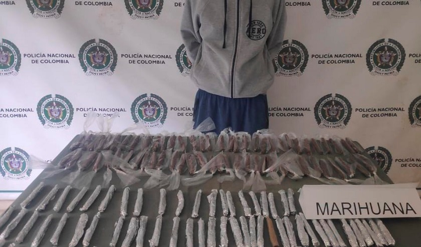 Capturado con marihuana en barrio Santa Cruz