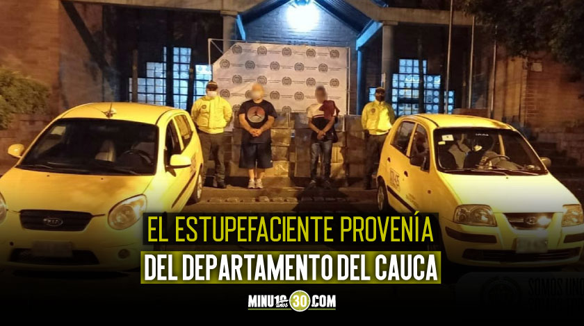 EN VIDEO: Iban por Envigado con dos taxis repletos de ‘panelas’ de marihuana 1 marihuana incautada en envigado