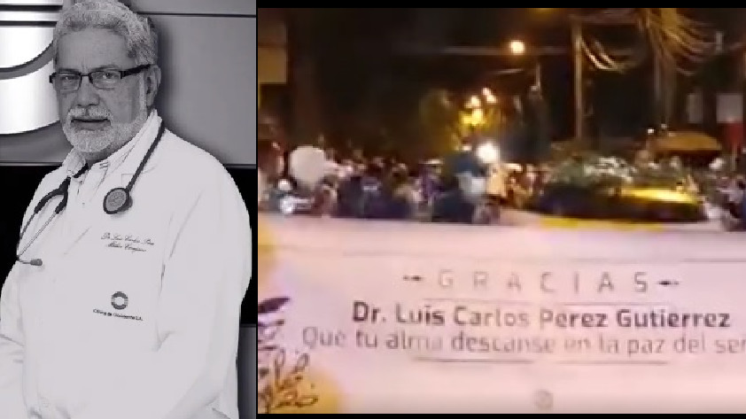 VIDEO: Con calle de honor, así despidieron al médico que murió por Covid-19 en Cali