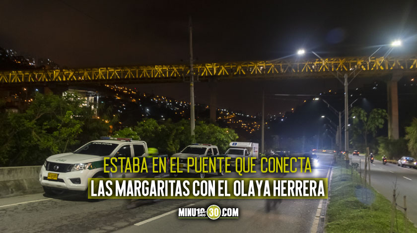 muerto en el puente sobre la via al tunel del occidente