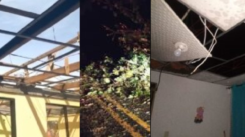 FOTOS: Más de 50 familias resultaron afectadas por fuerte vendaval en la madrugada de este domingo en Chinchiná, Caldas