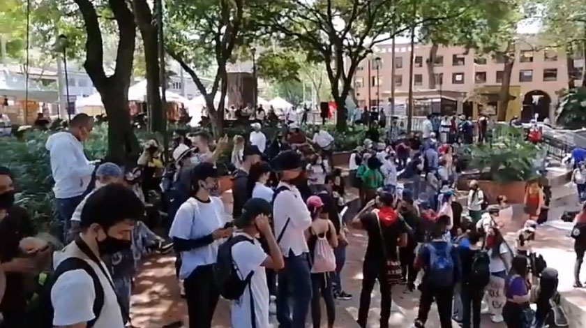 Video: Así transcurre la jornada de manifestaciones en Medellín