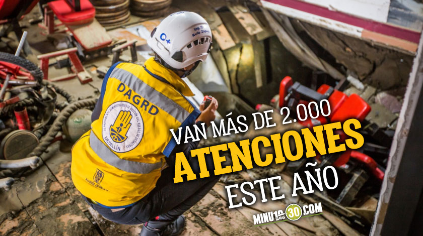 En lo que va del año, en Medellín se han atendido más de 1.400 emergencias por deterioro estructural