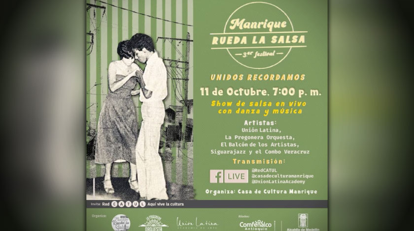¡Para que se programe! En tiempos de pandemia se realizará de manera virtual el festival Manrique rueda la salsa