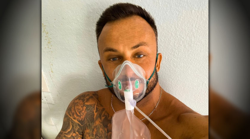 Influencer, negacionista del COVID, cayó contagiado por el virus y no se recuperó