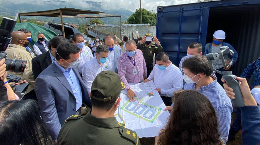 FOTOS: En Itagüí pusieron la ‘primera piedra’ para construir el nuevo pabellón de la Cárcel La Paz
