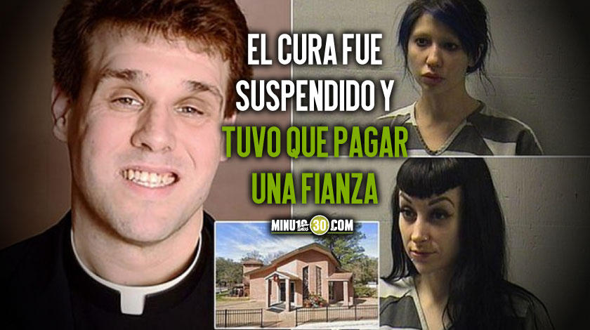 ¡Lujurioso! Cogieron a un sacerdote que estaba haciendo un video porno con dos mujeres en el atrio de la iglesia