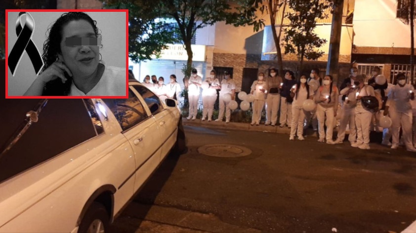 FOTOS: Con velas y de blanco, le dieron el último adiós a enfermera que murió por secuelas del covid en Medellín