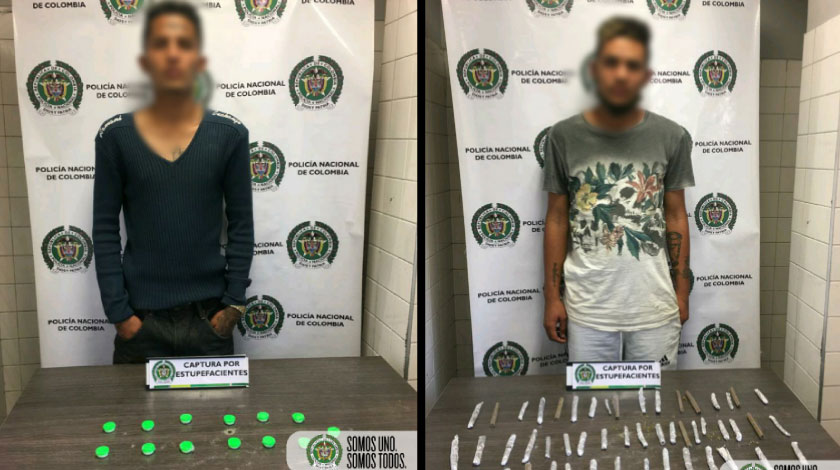Dos venezolanos fueron capturados en las últimas horas, con varias dosis de drogas en su poder 1 capturados con estupefacientes en medellin