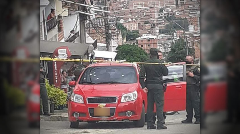 Foto: Reportan fuerte balacera en Bello, tras persecución de policías a un carro 1 carro