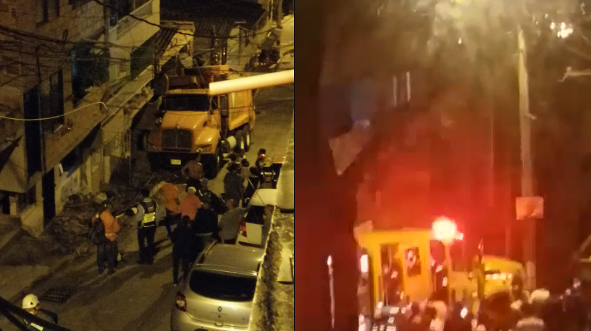 EN VIDEO: ¡Qué susto! El carro de la basura se quedó sin frenos por El Picacho y ocasionó una fuga de gas