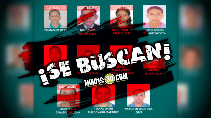 ¡Vea bien estas caras! Estos son los criminales más buscados en el Valle de Aburrá 1 los mas buscados en el Valle de Aburra