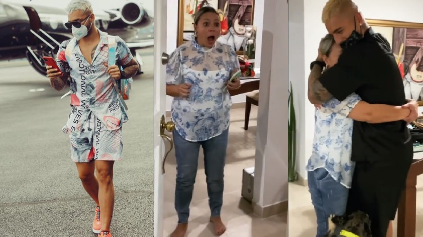VIDEO: ¡No se veían hace 5 meses! Conmovedor momento en el que Maluma se reencuentra con su madre, así fue la reacción