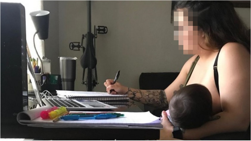 “Él me discriminó a mí y a muchos otros”: Mujer denuncia que un profesor no le permitió amamantar a su bebé en clase virtual